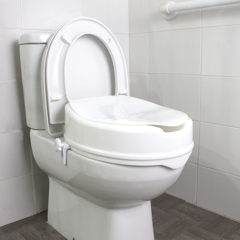 carbohidrato marzo Quien Elevadores de WC de 15 cm con tapa - Tienda Ortopedia Online